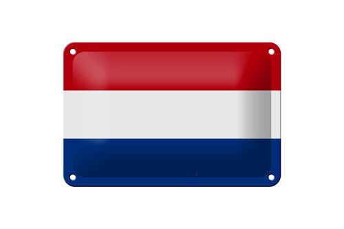 Blechschild Flagge Niederlande 18x12cm Flag of Netherlands Dekoration