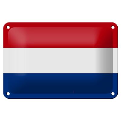 Cartel de chapa con bandera de Países Bajos, 18x12cm, decoración de bandera de Países Bajos