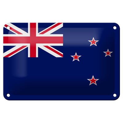 Cartel de chapa con bandera de Nueva Zelanda, 18x12cm, decoración de bandera de Nueva Zelanda