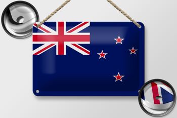 Signe en étain drapeau de la nouvelle-zélande, 18x12cm, décoration du drapeau de la nouvelle-zélande 2