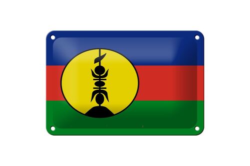 Blechschild Flagge Neukaledonien 18x12cm Flag New Caledonia Dekoration