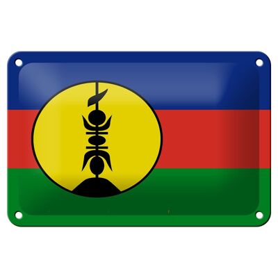 Blechschild Flagge Neukaledonien 18x12cm Flag New Caledonia Dekoration