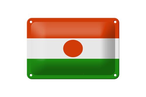 Blechschild Flagge Nigers 18x12cm Flag of Niger Dekoration