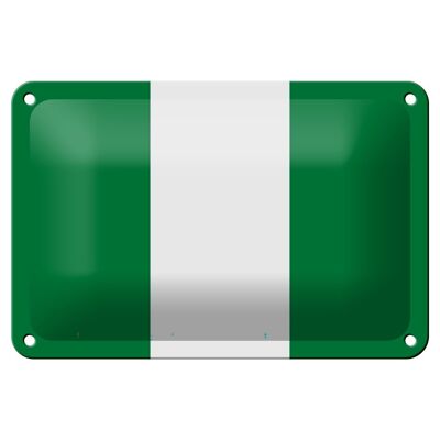 Cartel de hojalata con bandera de Nigeria, 18x12cm, decoración de bandera de Nigeria