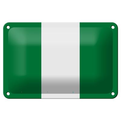 Blechschild Flagge Nigerias 18x12cm Flag of Nigeria Dekoration