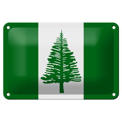 Cartel de hojalata Bandera de la Isla Norfolk, Bandera de 18x12cm, decoración de la Isla Norfolk