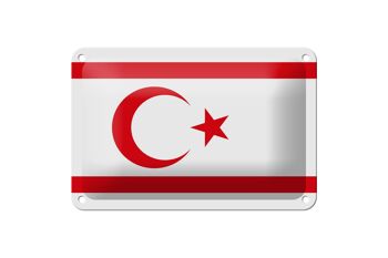 Drapeau en étain 18x12cm, drapeau de chypre du nord, décoration de chypre du nord 1