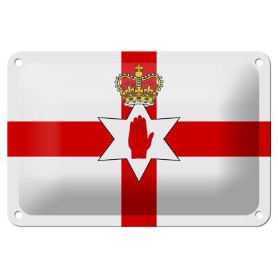 Targa in metallo Bandiera Irlanda del Nord 18x12 cm Decorazione bandiera Irlanda del Nord