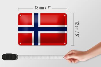 Signe en étain drapeau de la norvège, 18x12cm, décoration du drapeau de la norvège 5