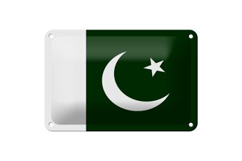 Drapeau du Pakistan en étain, 18x12cm, décoration du drapeau du Pakistan 1