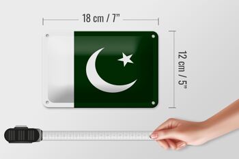 Drapeau du Pakistan en étain, 18x12cm, décoration du drapeau du Pakistan 5