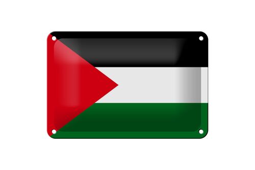 Blechschild Flagge Palästinas 18x12cm Flag of Palestine Dekoration