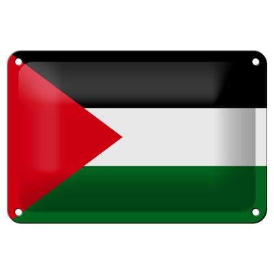 Cartel de chapa con bandera de Palestina, 18x12cm, decoración de bandera de Palestina