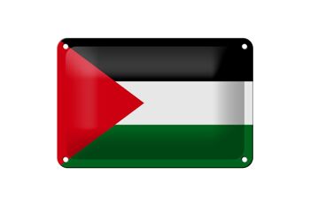 Signe en étain drapeau de la Palestine 18x12cm, décoration du drapeau de la Palestine 1