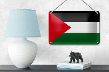 Signe en étain drapeau de la Palestine 18x12cm, décoration du drapeau de la Palestine 4