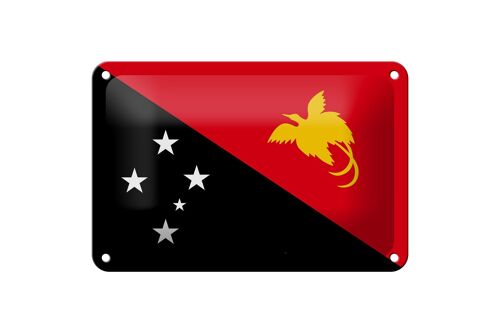 Blechschild Flagge Papua-Neuguinea 18x12cm Papua New Guinea Dekoration