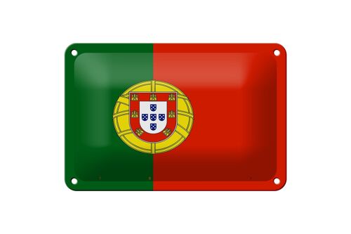 Blechschild Flagge Portugals 18x12cm Flag of Portugal Dekoration