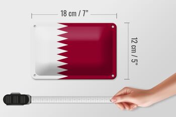 Drapeau du Qatar en étain, 18x12cm, décoration du drapeau du Qatar 5