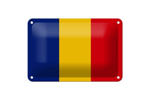 Blechschild Flagge Rumäniens 18x12cm Flag of Romania Dekoration