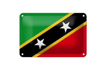 Signe en étain drapeau St. Kitts et Nevis 18x12cm Décoration Saint Kitts 1