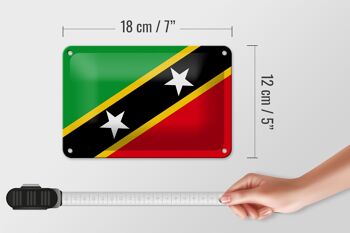 Signe en étain drapeau St. Kitts et Nevis 18x12cm Décoration Saint Kitts 5