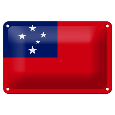Blechschild Flagge Samoas 18x12cm Flag of Samoa Dekoration
