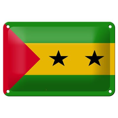 Blechschild Flagge São Tomé und Príncipe 18x12cm São Tomé Dekoration