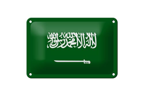 Blechschild Flagge Saudi-Arabien 18x12cm Flag Saudi Arabia Dekoration
