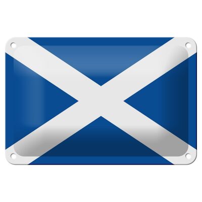 Targa in metallo Bandiera della Scozia 18x12 cm Decorazione con bandiera della Scozia