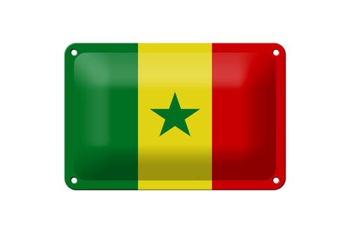 Blechschild Flagge Senegal 18x12cm Flag of Senegal Dekoration