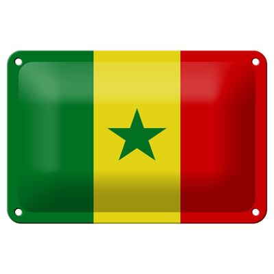 Cartel de hojalata Bandera de Senegal 18x12cm Bandera de Senegal Decoración