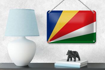 Drapeau en étain des Seychelles, 18x12cm, décoration du drapeau des Seychelles 4