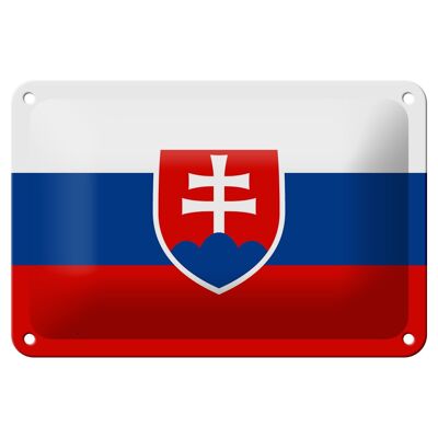 Blechschild Flagge Slowakei 18x12cm Flag of Slovakia Dekoration