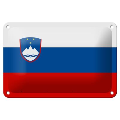 Cartel de hojalata Bandera de Eslovenia 18x12cm Bandera de Eslovenia Decoración