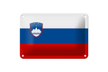 Signe en étain drapeau de la slovénie, 18x12cm, décoration du drapeau de la slovénie 1