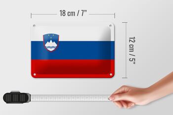 Signe en étain drapeau de la slovénie, 18x12cm, décoration du drapeau de la slovénie 5
