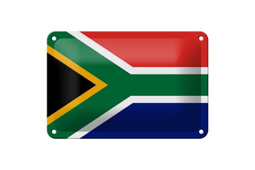 Blechschild Flagge Südafrikas 18x12cm Flag of South Africa Dekoration