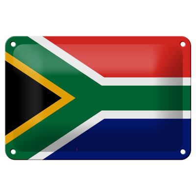 Targa in metallo Bandiera del Sud Africa 18x12 cm Decorazione con bandiera del Sud Africa
