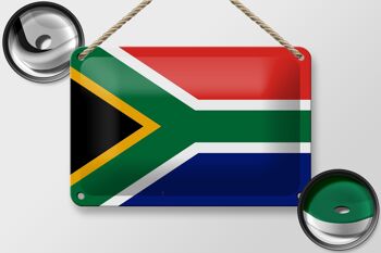 Signe en étain drapeau de l'afrique du sud 18x12cm, décoration du drapeau de l'afrique du sud 2