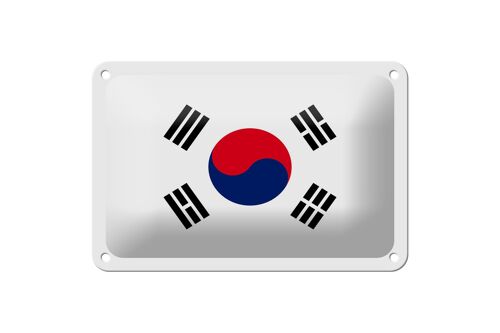 Blechschild Flagge Südkoreas 18x12cm Flag of South Korea Dekoration