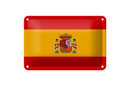 Blechschild Flagge Spaniens 18x12cm Flag of Spain Dekoration