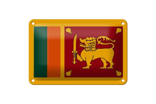 Blechschild Flagge Sri Lankas 18x12cm Flag of Sri Lanka Dekoration
