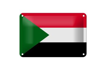 Drapeau du Soudan en étain, 18x12cm, décoration du drapeau du Soudan 1