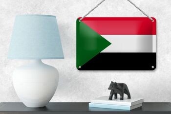 Drapeau du Soudan en étain, 18x12cm, décoration du drapeau du Soudan 4