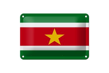 Drapeau en étain du Suriname, 18x12cm, décoration du drapeau du Suriname 1