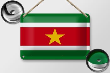 Drapeau en étain du Suriname, 18x12cm, décoration du drapeau du Suriname 2