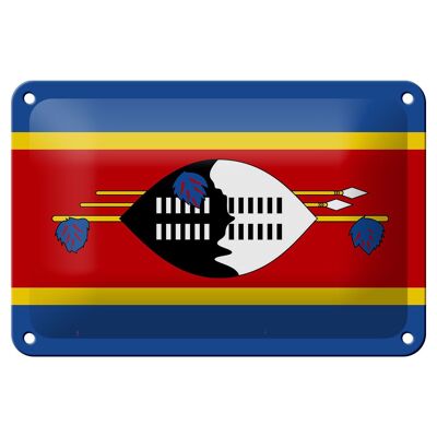 Blechschild Flagge Swasilands 18x12cm Flag of Eswatini Dekoration