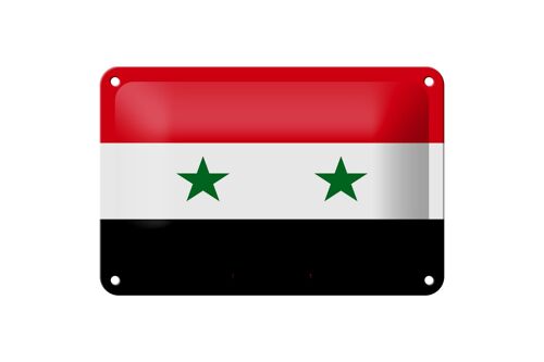 Blechschild Flagge Syriens 18x12cm Flag of Syria Dekoration