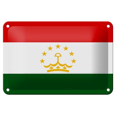 Blechschild Flagge Tadschikistan 18x12cm Flag of Tajikistan Dekoration