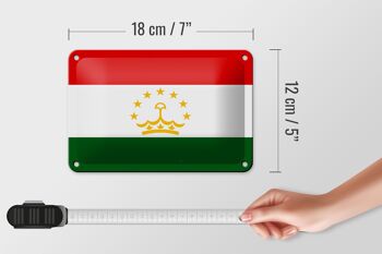 Drapeau en étain du tadjikistan, 18x12cm, décoration du drapeau du tadjikistan 5